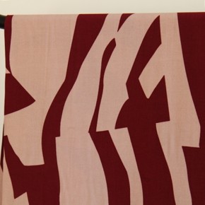 viscose imprimée - abstrait bordeaux et rose