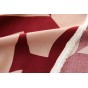 tissu viscose abstrait - bordeaux et rose