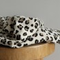 TISSU sweat LEOPARD NATUREL- un chat sur un fil