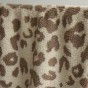 tissu sherpa grand léopard - écru et taupe
