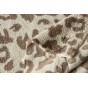 tissu teddy sherpa écru et taupe léopard - un chat sur un fil