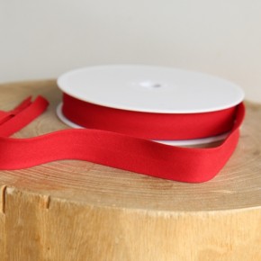 Biais 20 mm coton bio rouge - un chat sur un fil
