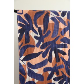 satin de coton imprimé fleurs - un chat sur un fil