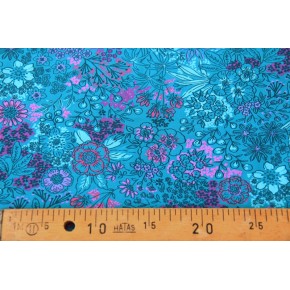 tissu popeline de coton imprimée - un chat sur un fil