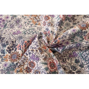 tissu popeline de coton imprimée - un chat sur un fil