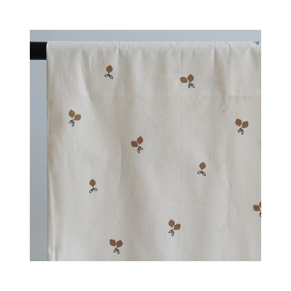 popeline coton bio imprimé citrons - un chat sur un fil