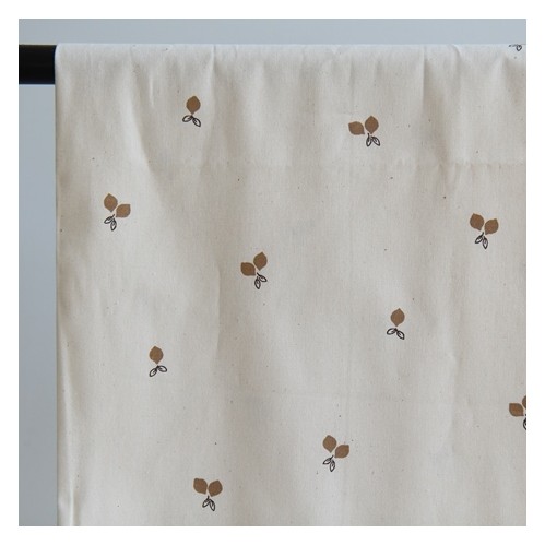 popeline coton bio imprimé citrons - un chat sur un fil