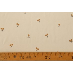 coton imprimé citrons écru - un chat sur un fil