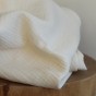 tissu double gaze coton bio - écru