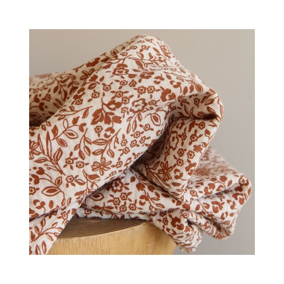 tissu double gaze - fleurs