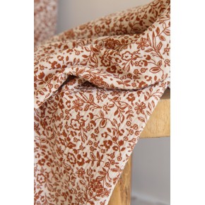 tissu double gaze imprimée - fleurs