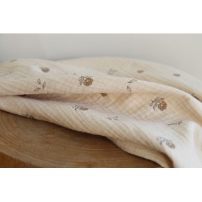 tissu en coton bio gots - imprimé fleurs