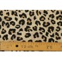 voile de coton léopard beige et noir - un chat sur un fil