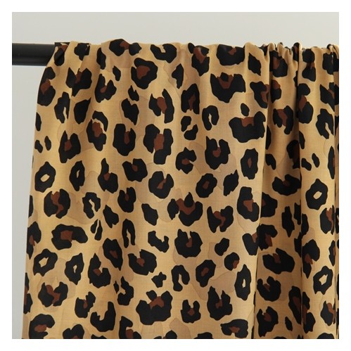 voile de coton léopard camel - un chat sur un fil