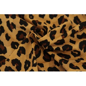 coton imprimé léopard camel - un chat sur un fil
