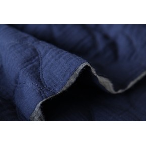 matelassé double gaze marine - un chat sur un fil