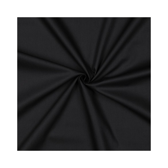 popeline de coton bio - noir
