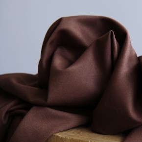 tissu gabardine souple - marron