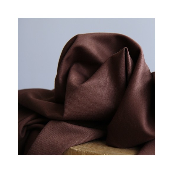 tissu gabardine souple - marron