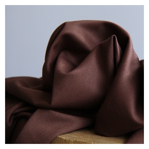 tissu gabardine souple - marron