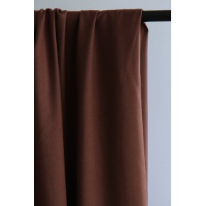 tissu gabardine souple - polyviscose marron