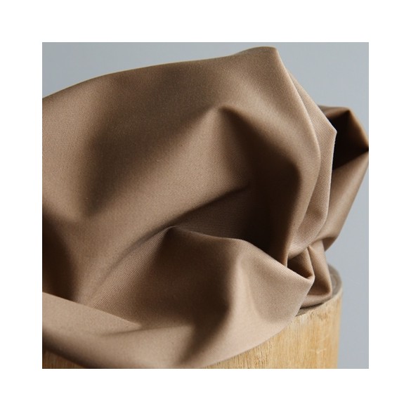 tissu gabardine de coton - camel