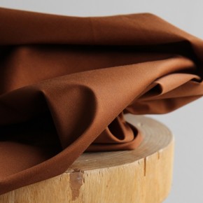tissu gabardine de coton - cognac
