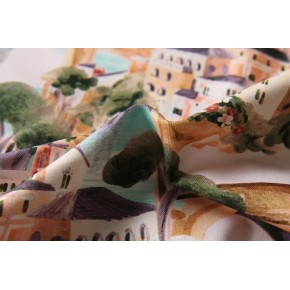 tissu coton canvas - imprimé maison dolce vita