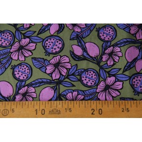 tissu viscose fine et fluide - vert et violet