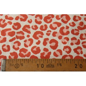 joli sweat gratté léopard - orange et écru