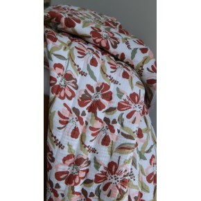 joli tissu matelassé double face - un chat sur un fil