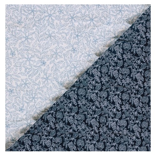 tissu matelassé fleurs - un chat sur un fil