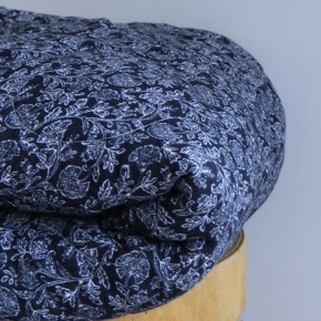 joli tissu matelassé double face - un chat sur un fil