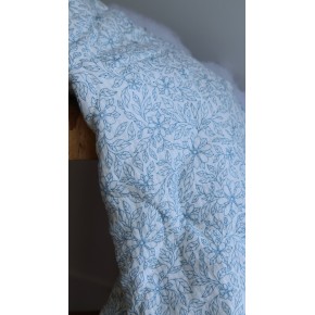 joli tissu matelassé double face fleurs - un chat sur un fil