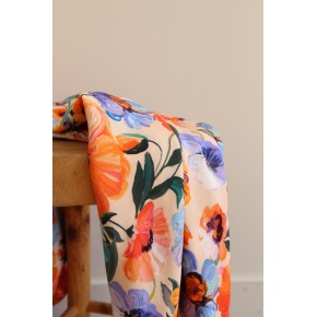 tissu viscose fine et fluide - un chat sur un fil