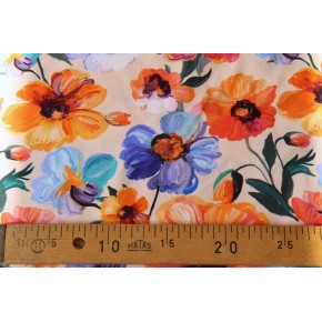 tissu viscose fine et fluide - imprimé fleurs