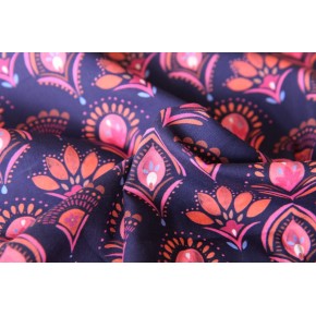 tissu popeline de coton imprimée - un chat sur un fil