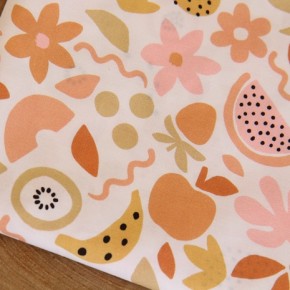 tissu popeline coton - fruit