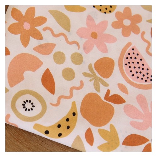 tissu popeline coton - fruit