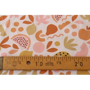 tissu coton imprimé - fruit et fleurs