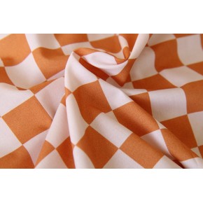 tissu coton imprimé damiers - un chat sur un fil