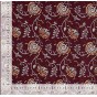 voile de coton fleurs bordeaux - un chat sur un fil