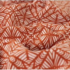 coton imprimé abstrait - cognac