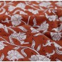 voile de coton imprimé fleurs - cognac