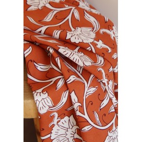 joli tissu indien cognac - un chat sur un fil