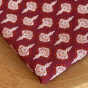 tissu coton indien - bordeaux