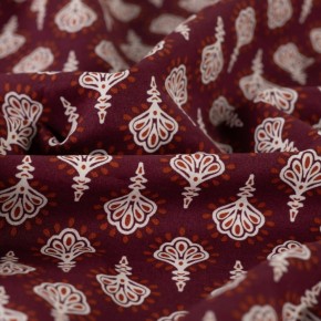 tissu voile de coton imprimé ethnique indien - un chat sur un fil