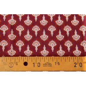 tissu ethnique - bordeaux et cognac