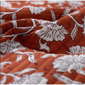 tissu matelassé fleurs - un chat sur un fil