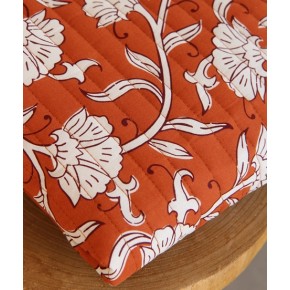 joli tissu matelassé double face fleurs - un chat sur un fil